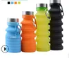 550ML 19oz Portable Silicone Water Bottle Folding Coffee Water Bottle Travel Drinking Bottle Cups Mugs