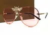 Luxury-2238 Zonnebril Mannen Vrouwen Merk Designer Populaire Mode Grote Zomer Stijl Met De Bijen Top Kwaliteit UV Bescherming Lens322V