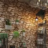 10メートル×53cmのレトロな3D効果レンガの壁紙ロール壁の石のライブルームの壁紙カフェバーレストランの装飾壁のステッカーT200111