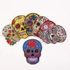 Skull Mexican Sugar Skull Embroidered Patch for Clothing Iron on Applique for Jackets Biker Patch Clothes Stickers Badges applique flowers