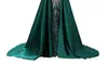 Lyxiga mörkgröna aftonklänningar 2020 One Shoulder Zuhair Murad Dresses Mermaid Sequined Prom -klänning med löstagbart tåg Anpassad M5399219