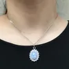 Vecalon Princess Royal Pendant 925 Silver Opal Diamond Party Свадебные подвески с ожерельем для женщин -ювелирных изделий.