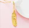 2019 deluxe feather Pendant and Necklaces Romantic Jewelry Gold Color for Womens Girls Wedding Gift Girlfriend Wife Gifts