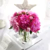 nuova moda 6 teste bouquet di peonia fiori artificiali fatti a mano decorazioni di nozze bouquet da damigella d'onore fiori da sposa