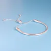 Authentic 925 Sterling Silver Hand rope Bracelets for Adjustable size Women Wedding Gift Jewelry Bracelet with Original box3802961