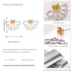 Einzigartiger Designer Rose Blume Baumeln Ohrringe Frauen Kreative abnehmbare Ohrringe Gold Silber Rose Ohrstecker Modeschmuck Valentinstag Tag