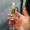 Trois étagères de bouteilles d'eau filtrée Raccords de conduite d'eau de narguilé en verre en gros