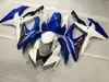 Wtrysk Coraz Ciało Zestaw do Suzuki GSXR600 750 K8 08 09 GSXR 600 GSXR750 2008 2009 Białe Blue Fairings Bodywork + Prezenty GS30