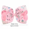 8pcs/Lot 8" Large Size Colorful Unicorn Heart Star Print Grosgrain Ribbon Hair Bows With Clip Girls Handmade Hair Accessory