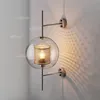 Iron Net Wall Sconce Glass Lample Globe Cylinder Shade Dinning Room Bedroom Restaurant Hotel Industrial Prisvärd Luxury Light