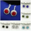 Earrings for Women Silver plated Round Moon River Drop Earrings For Women Austrian Crystal Earrings