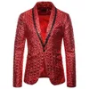 MJARTORIA mode hommes brillant Blazers or paillettes costume vestes mâle discothèque un bouton costume Blazer DJ scène Blazers