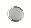 300pcs liberano il regalo promozionale dello specchio compatto della tasca di trasporto 70mm di favore del regalo promozionale dello specchio rotondo di trucco dell'argento del metallo