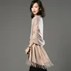 卸売 - ファッション秋冬ロングタッセルカシミアスカーフ女性純粋な色の女性大人女性ウールスカーフ