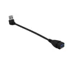 USB 3.0 förlängningskabel En hane till kvinnlig adapterkabel Angle förlängning Förlängning snabb transmission vänster/höger/upp/ner