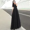 2019 New Womens Summer Dress Elegante Vintage Nero Bianco Organza senza maniche Casual Long Maxi Dress Holiday Beach Party Vestidos T5190615