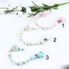 Ciuccio Clip Chain Baby Infant Soothie Accessori Perline in silicone Paci Holder Clip Massaggiagengive Previene la caduta del giocattolo