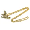 Collier aigle de marque, bijoux de déclaration, couleur or, en acier inoxydable, pendentif à breloque Animal faucon, chaîne pour hommes 8422675