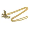 Marke Adler Halskette Statement Schmuck Verkauf Gold Farbe Edelstahl Hawk Tier Charm Anhänger Kette für Männer