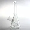 14mm Female Glass Bong Water Pipes with Hookah 6 Inch Thick Pyrex Clear Straight Recycler Bongs Mini Dab Beaker Oil Rigs for Smoking