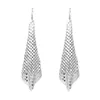 Designer-Ohrringe mit quadratischen Pailletten, geometrisches Metallgeflecht, lange Ohrringe, Modeschmuck für Frauen, Großhandel und Einzelhandel