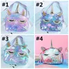 Sequin Unicorn Purse Kids Cartoon Crossbody Bag Girls Glitter Cute Handbag Design Unicorn Color Change Shoulder Bags HHA1368