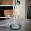 9.5inches egg Perc hookahs glass water bongs thick Bent Neck color bong dab rig oil bong