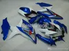 Hot Sale OEM Fairing Kit för Suzuki GSXR600 GSXR750 2008 2009 White Blue Fairings GSXR 600 750 08 09 10 Injektionsgjutning Be55