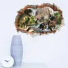 Jurassic Park dinosaure stickers muraux pour chambres d'enfants chambre décor à la maison 3d vif stickers muraux pvc mural art bricolage affiche