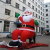 Juldekorationer utomhus jätte uppblåsbara hälsning Santa Claus 4m luftblåst sittande fader jul modell ballong