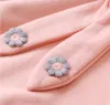 Baby Sweatshirts Girls Hoodies Rabbit Ears Jacka Cartoon Doll Collar Coat Barn Casual Långärmad Outwear Jumper Pullover Ayp324