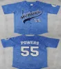 Männer Mexikanische Charros Kenny Powers Film Baseball Trikots Grün Weiß Atlanta #55 Eastbound und Down TV Show Shirts