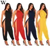 Womail 2019 Sexy femmes sans manches, plus la taille barboteuses femmes combinaison pantalon long pantalon monos largos mujer pantalon largo CX200608