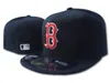 2020 nouveaux Red Sox en couleur noire chapeaux plats ajustés rouge B lettre brodé casquettes fermées Design Hip Hop une pièce 7500105