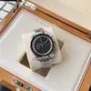 New Master Apollo 11 50 Th Limited Series 310 20 42 50 01 001 OS Quartz Chronograph Mens Watch Black Dial SS Watches Hell2755