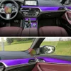 Autocollants en Fiber de carbone pour poignée de porte, panneau de commande Central intérieur, pour série 5 2018 – 2020, accessoires de style de voiture
