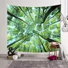 Natur skog Tapestry Night Scenery Wall Hängande Decor Starry Woodland Tenture Blanket Hem Lägenhet Dekoration Tillbehör