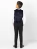 Black Boy Formal Suits Dinner Tuxedos Little Boy Groomsmen Kids Children For Wedding Party Prom Suit Formal Wear (Jackets+Pants)