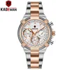 836 Nieuwe aangekomen Kademan Dames Horloges Unieke Ontwerp Jurk Dames Horloge 3Tam Full Steel Quartz Watch Fashion Casual