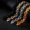 Män Polerad Guld Rostfritt Stål Biker Armband Punk Svart Mäns Kvinnor Watchband Chain Link Armband Man Hiphop Bike Smycken