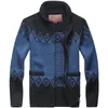 Manteau de laine de luxe Muls Hommes Cardigans Diamant Argyle Épaississement Heavy Knit Cardigan Pull Jacket Hommes 80% laine 20% acrylique
