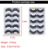 3D Eye Lashes Thick False Eyelashes 5 Pairs of False Eyelashes Eye Makeup Mink False Lashes Soft Natural 12 Models