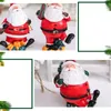 4pcs lot Christmas Pendant Desk Decoration Santa Claus Resin Miniature Figurine Xmas Party Home Ornament311e