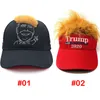 Trump Hair Hat Trump 2020 bordado bordado divertido snapback ajustable peluca hip hop UNISEX Girls Visor Cap Wholesale EJJ84