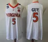 2019 Men's NCAA Virginia Cavaliers 12 De'Andre Hunter Kyle Guy Jersey #5 UVA Final Four ACC Virginia Cavaliers College Basketball Jersey