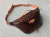 Fashion Famous Women Bumbag Cross Body Shoulder Bag Designer brown leather chest Bag Bum Unisex Waist Bags purse