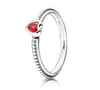 925 Sterling Silver Gold Red Love Heart Shaped Ring Set Original Box for Pan-dora grain Women Wedding Ruby Rings W172