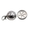 Metal 2-Piece Keychain Herb Grinder 35MM Mini Zinc Alloy Herbal Smoke Grinder Metal Tobacco Herb Grinder Tobacco Herb Crusher Muller