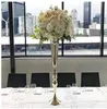 70cm 27インチ背の高い白い銀の結婚式の花瓶花瓶の目立つテーブルスパークリングウェディングデコレーションバンケットロードリード装飾8556625