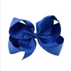 Dropshipping 40 цветов 6 дюймов младенца способа Ribbon Bow шпилька Clips Девушки Большие Bowknot Барретт Дети волос Boutique луки Аксессуары для волос